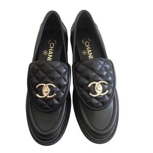 Chanel Quilted Turnlock CC Flap Loafers